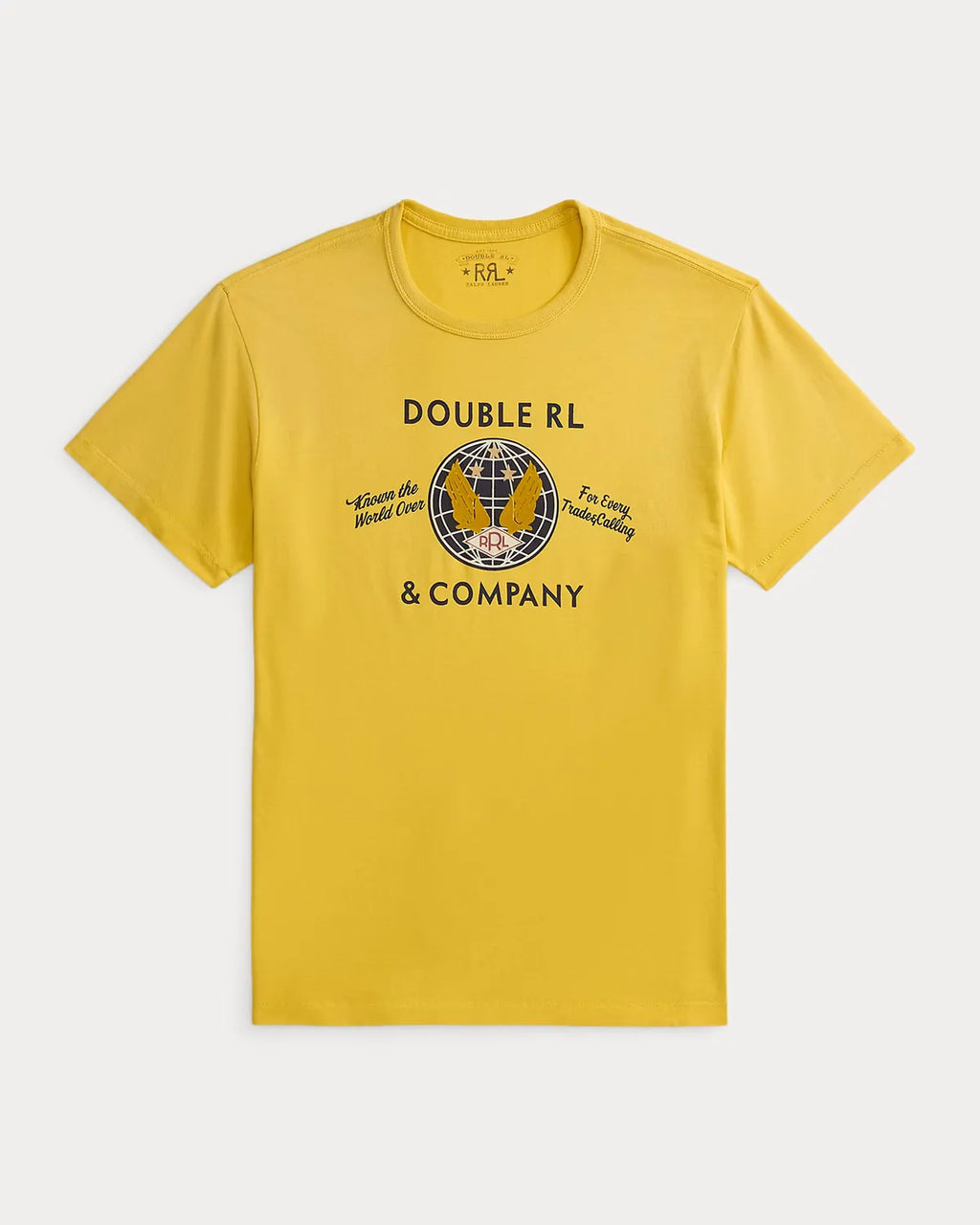 新品未使用RRL ロゴ グラフィック Tシャツ GOLD Mサイズ RRL (ダブルアールエル) / ガーメントダイド ジャージー グラフィック