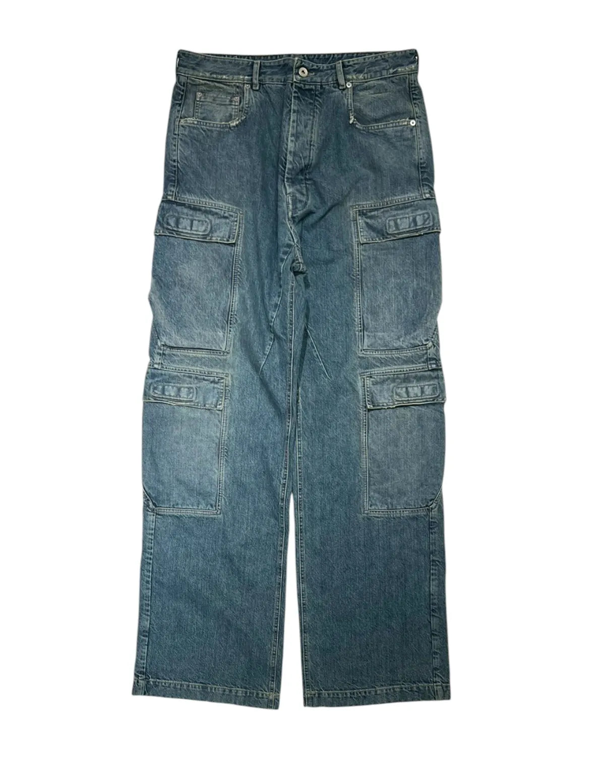 Rick Owens DRKSHDW の DOUBLE CARGO JEANS (DU01F4361)