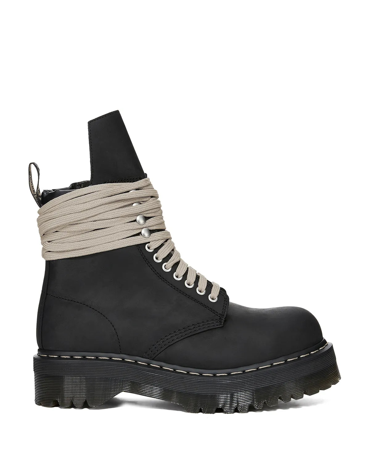 Rick Owens DRKSHDW × DR. MARTENS の QUAD SOLE STEEL TOE BOOT (DM02F1813)