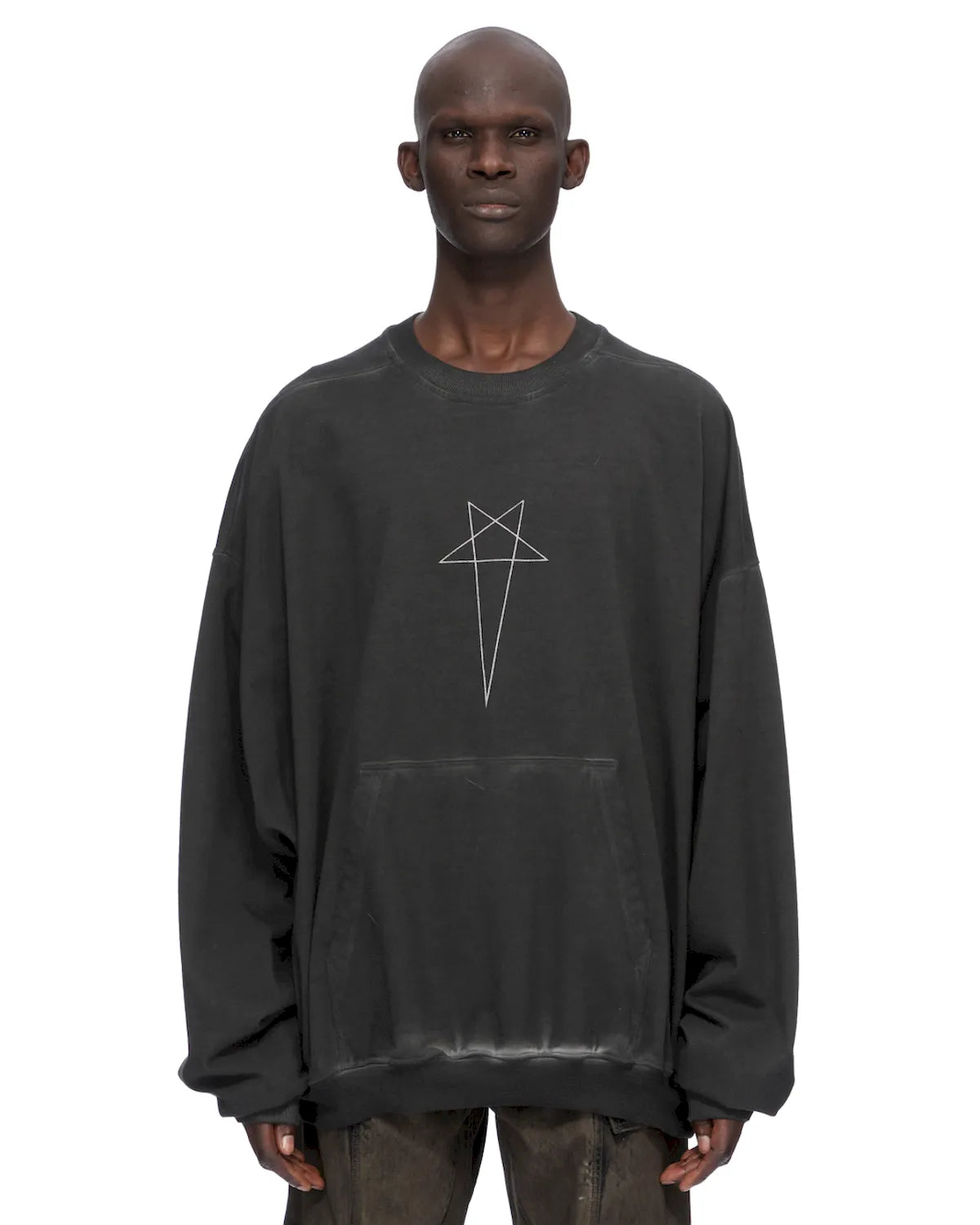 Rick Owens DRKSHDW の HUN CREWNECK (DU02F6267)