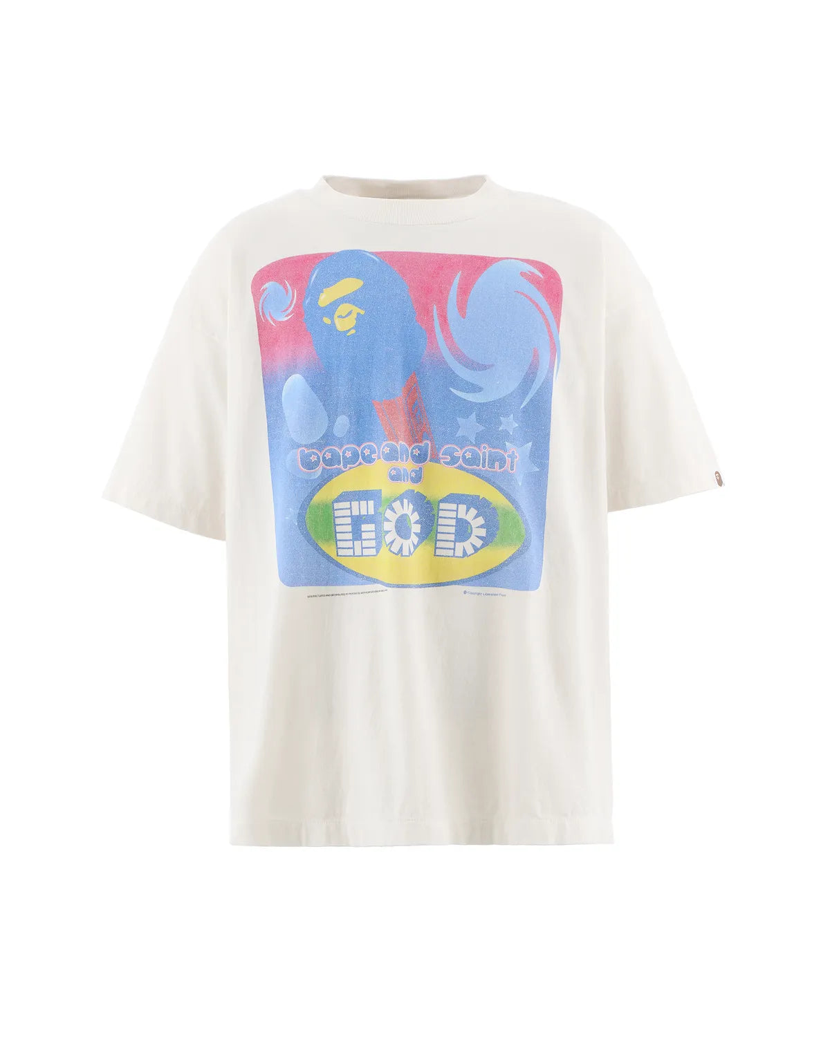 ©︎SAINT Mxxxxxx × A BATHING APE® の  BEPA_SS TEE_GOD (SM-HR1-0000-C35)