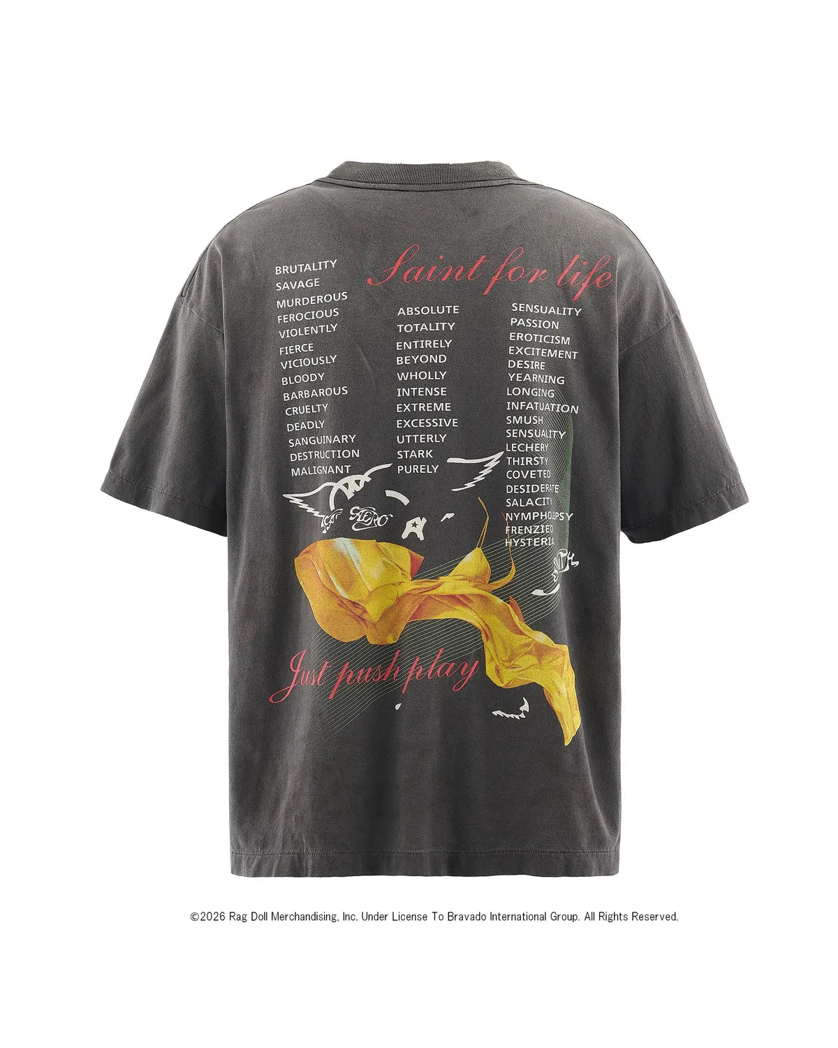 ©︎SAINT Mxxxxxx × AEROSMITH / AS_SS T-SHIRT/AEROSMITH (SM-MK8-0000-C25)