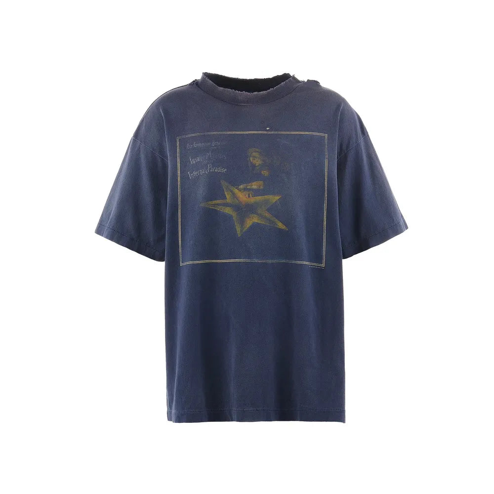 ©︎SAINT M××××××  × Cactus Plant Flea Market   CP_SS TEE/STAR (SM-YS1-0000-C03)