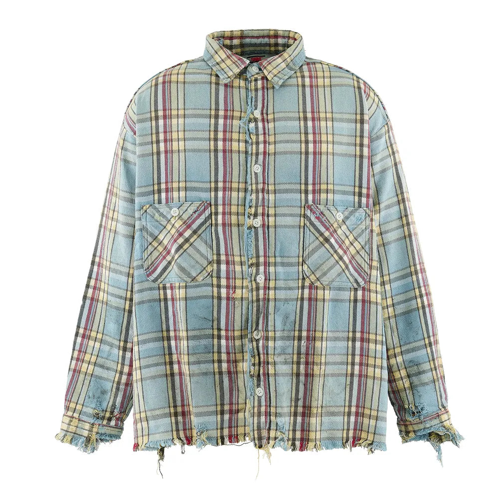 ©︎SAINT M××××××  × LASTMAN  LM_FLANNEL SHIRT (SM-YS1-0000-C37)