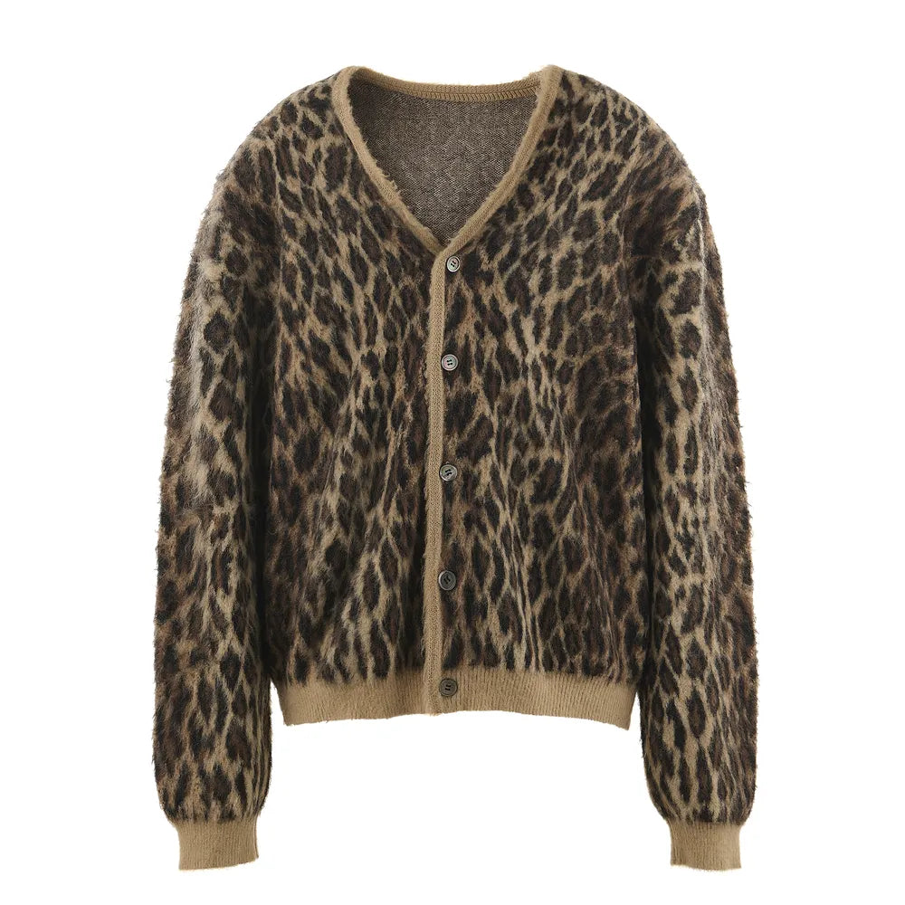 ©︎SAINT M×××××× の MOHAIR CARDIGAN -LEOPARD- (SM-YS1-0000-059)