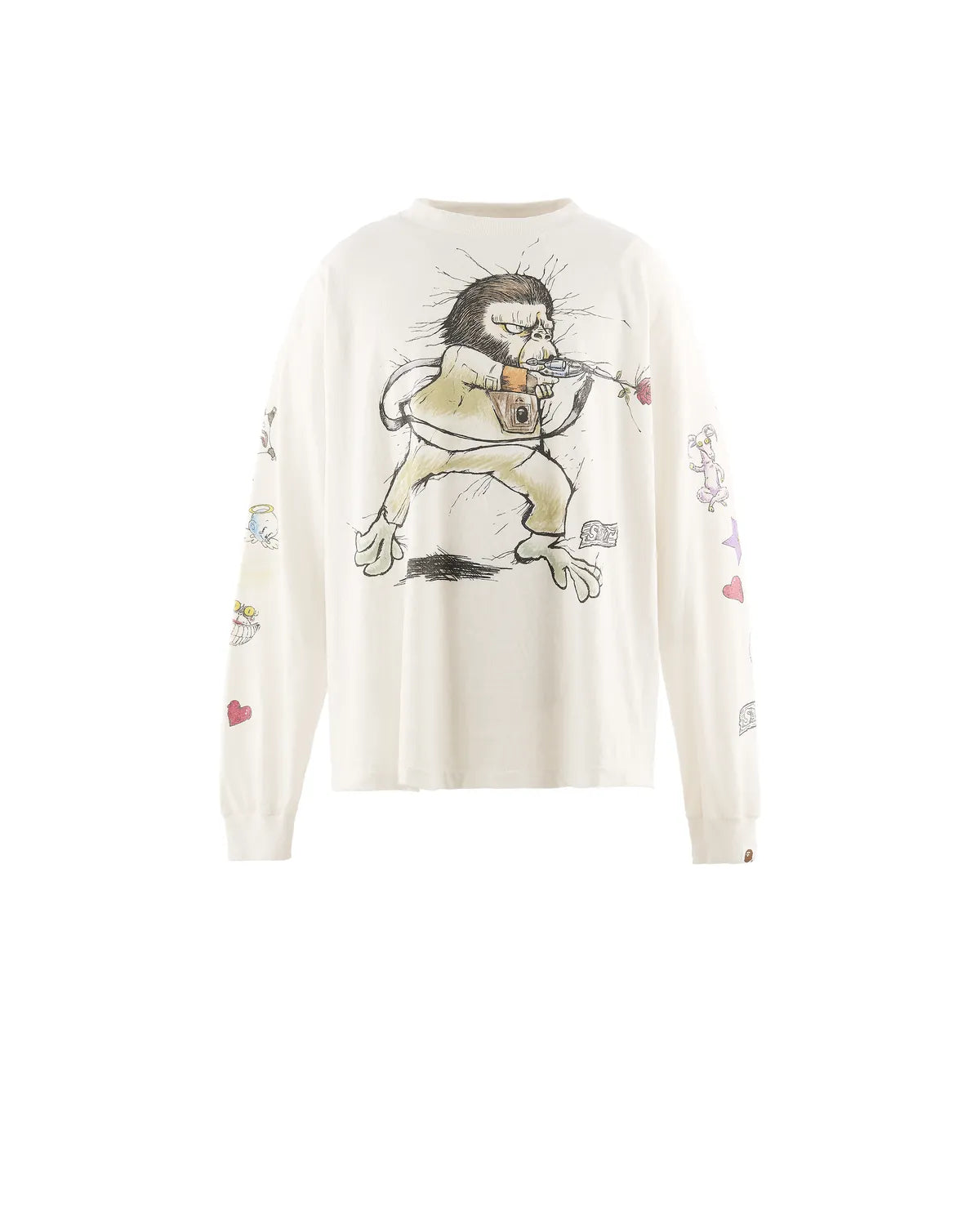 SAINT Mxxxxxx × A BATHING APE の BAPE_LS T-SHIRT/RUNNING (SM-MK1-0000-C38)