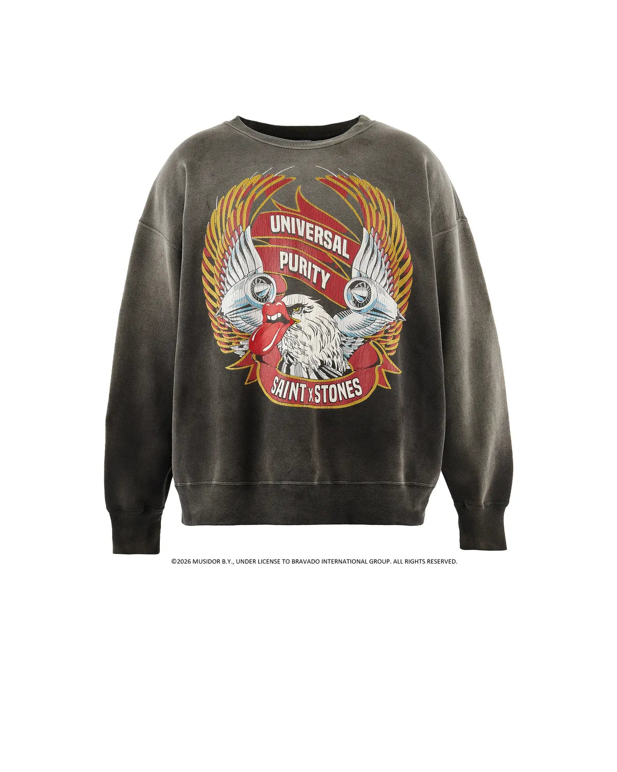 SAINT Mxxxxxx  ROLLING SONES の TRS_CRW N SWEAT/LIPS&TOHGUE (SM-MK1-0000-C45)