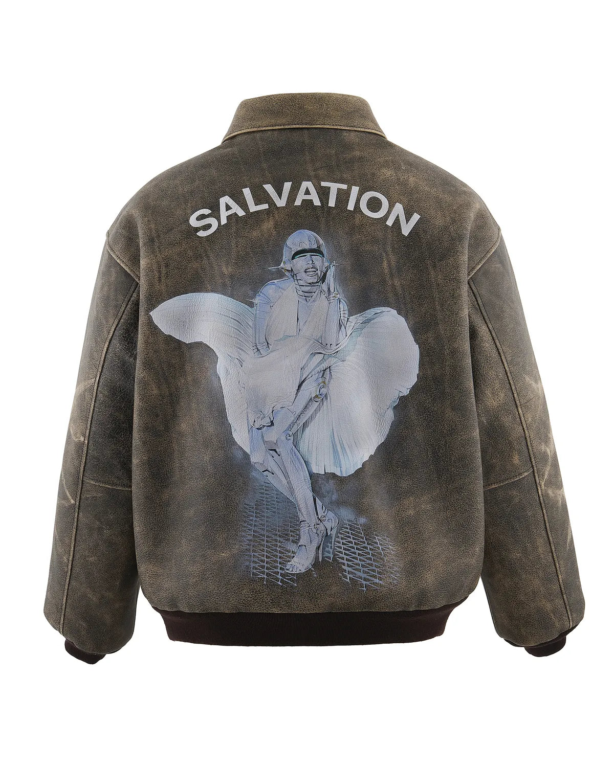 ©︎SAINT Mxxxxxx × SORAYAMA の SRYM_LEATHER A2 JKT (SM-HR1-0000-C80)