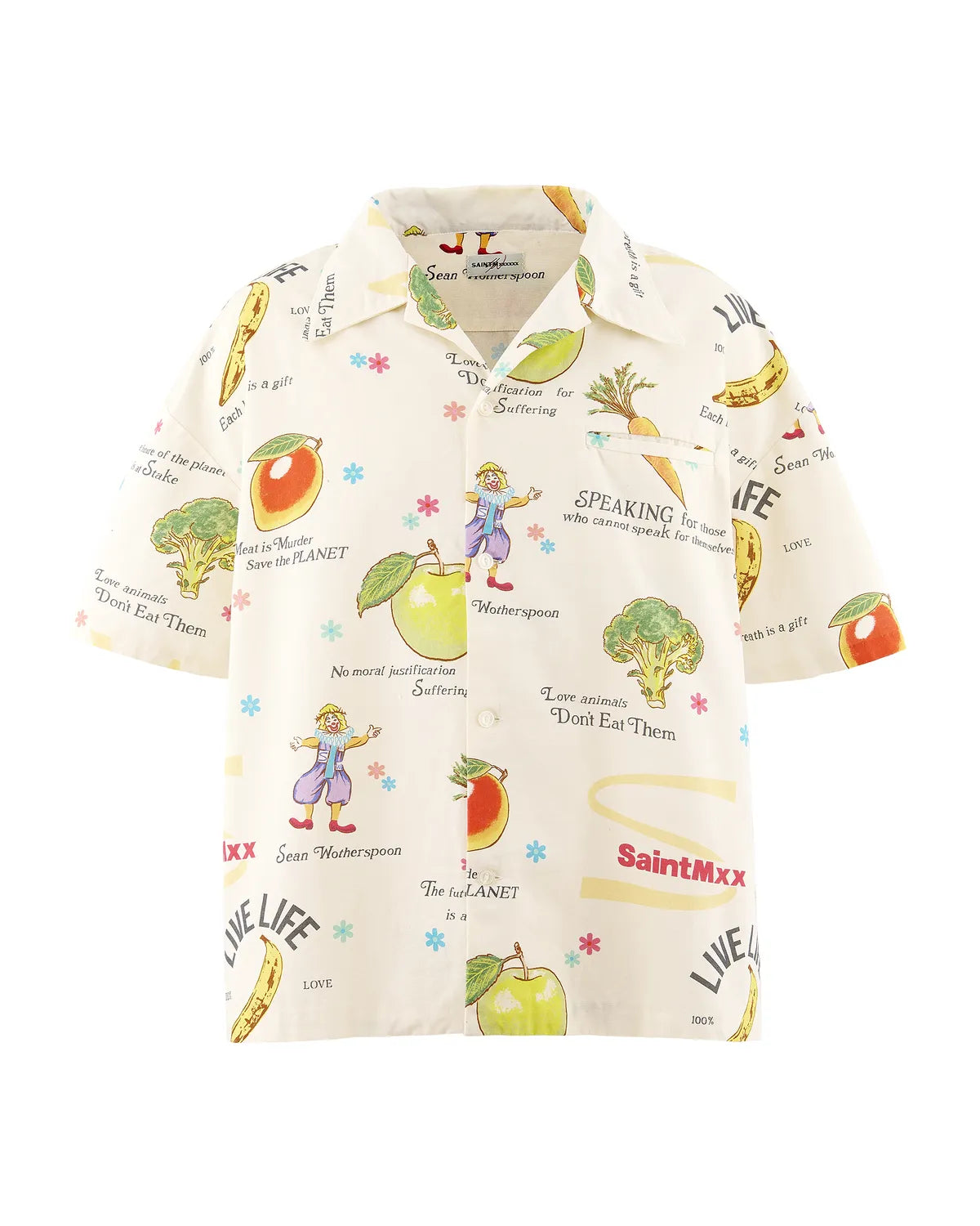 ©︎SAINT Mxxxxxx × Sean Wotherspoon の SW_OPEN COLLAR SHIRT (SM-MK8-0000-C10)