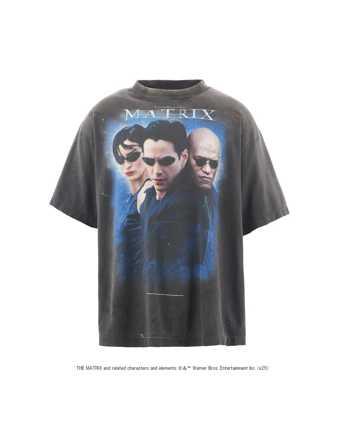 ©︎SAINT Mxxxxxx × The Matrix の MTRX_SS TEE_THE MATRIX WHITE LOGO (SM-HR1-0000-C41)
