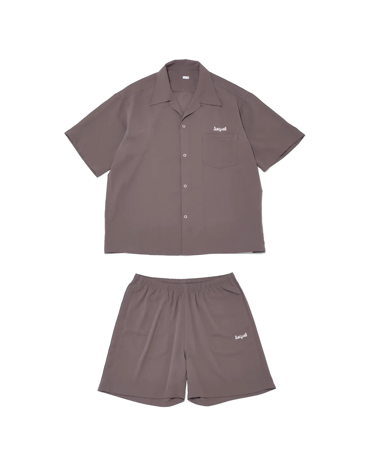 SEQUEL の
SET UP OPEN COLLAR SHIRT & SHORTS GRAY (SQ-25SS-SHSP-01)