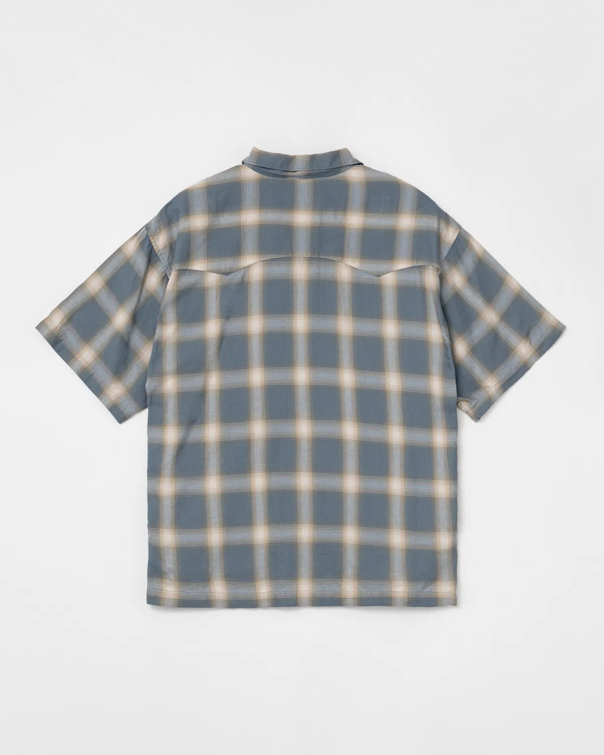 LASTMAN / OMBRE PLAID CURBAN SHIRTS S/S (261LM-SH04)