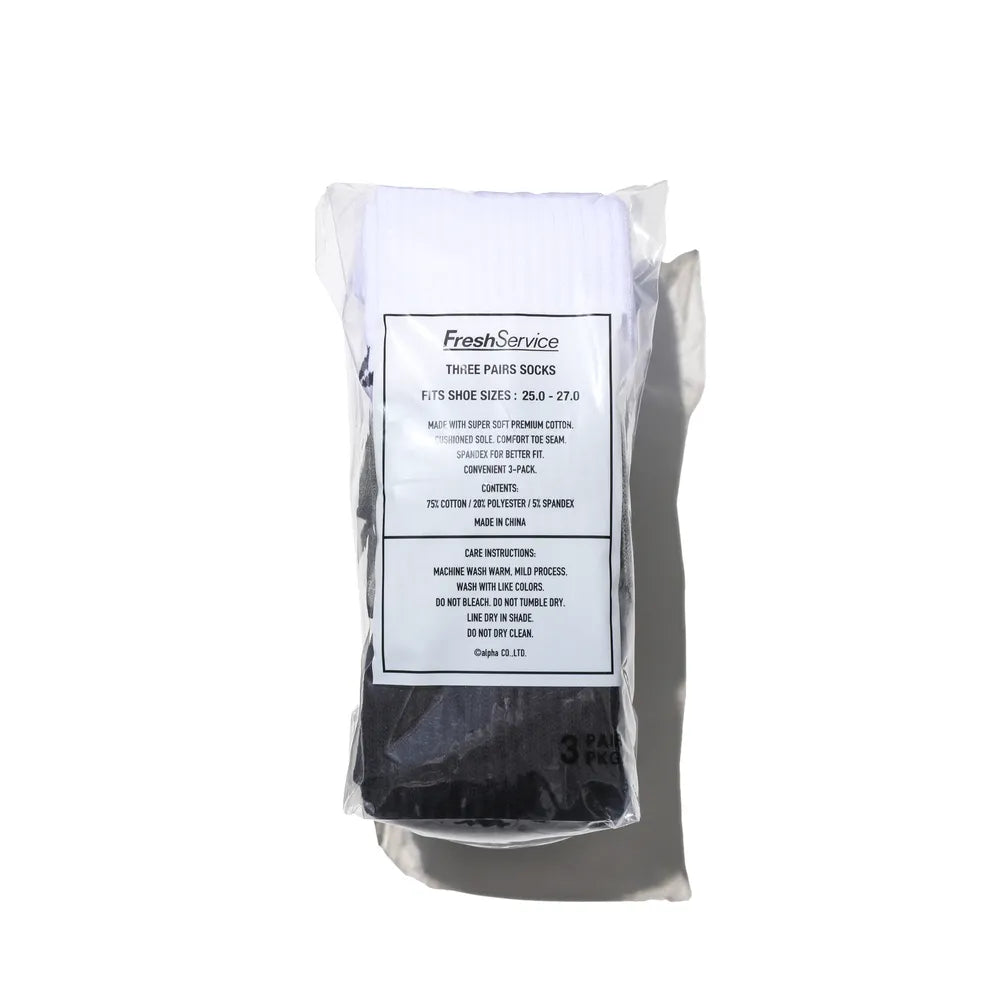 FreshService / SIGNATURE 3-PACK SOCKS (FSP244-90018B)