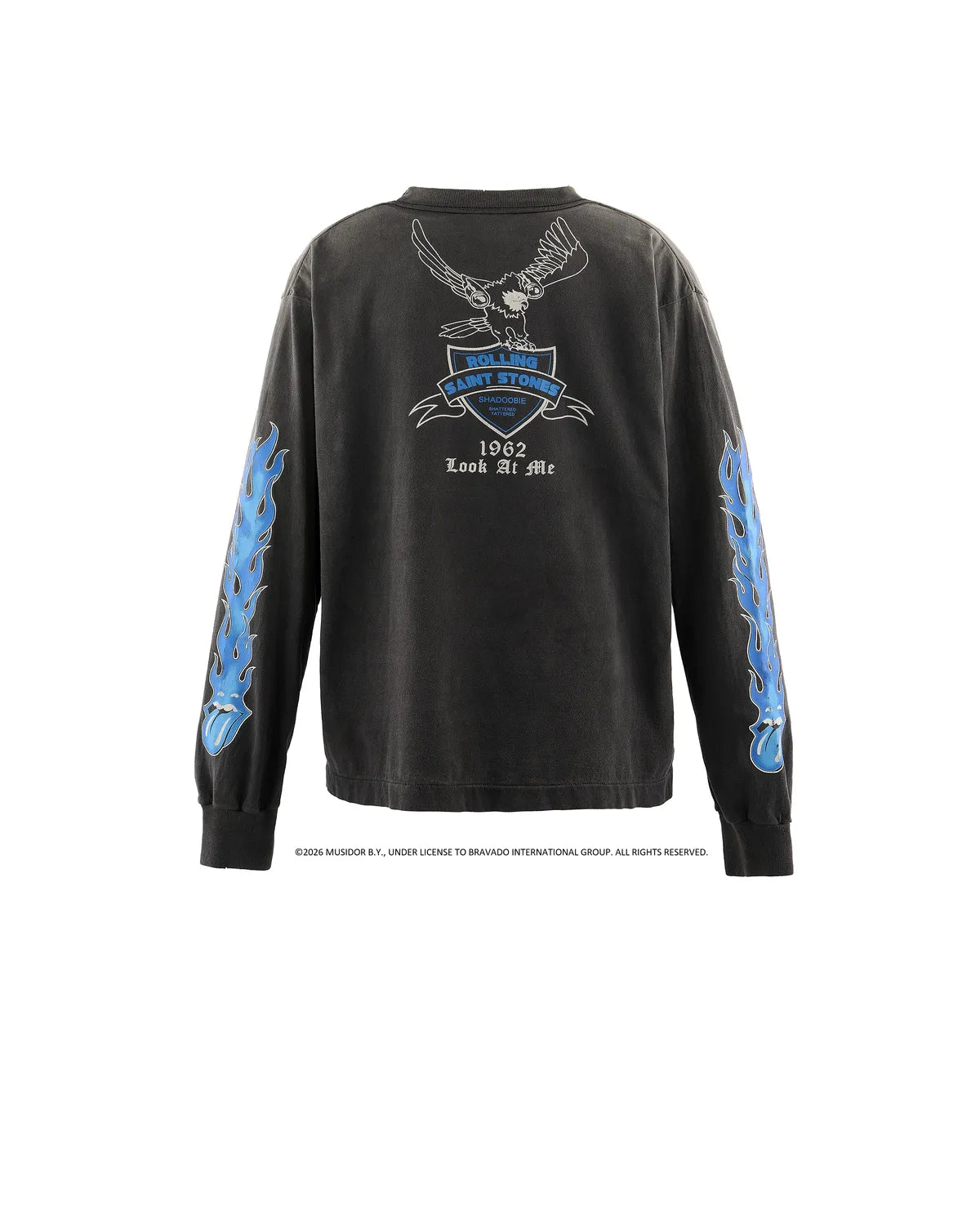 SAINT Mxxxxxx  ROLLING SONES / TRS_LS T-SHIRT/FIRE (SM-MK1-0000-C44)