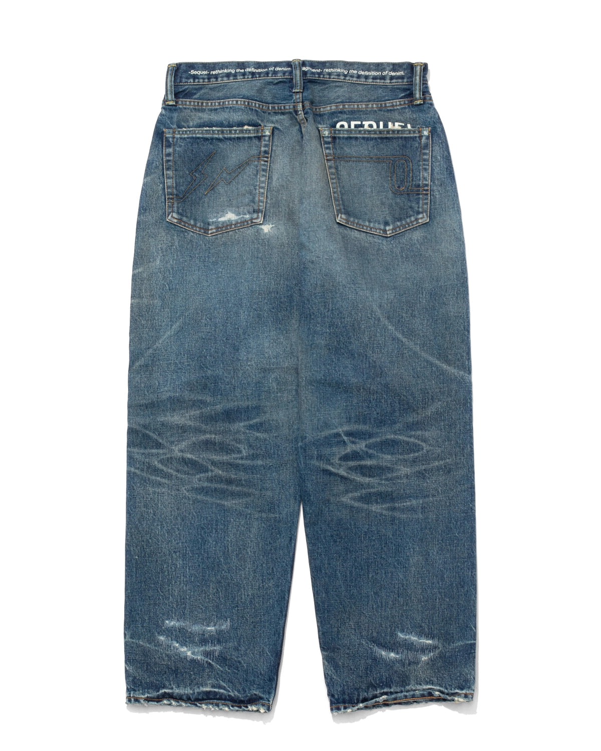 SEQUEL / × FRAGMENT DAMEGE DENIM PANTS (SQ-24AW-PT-09)