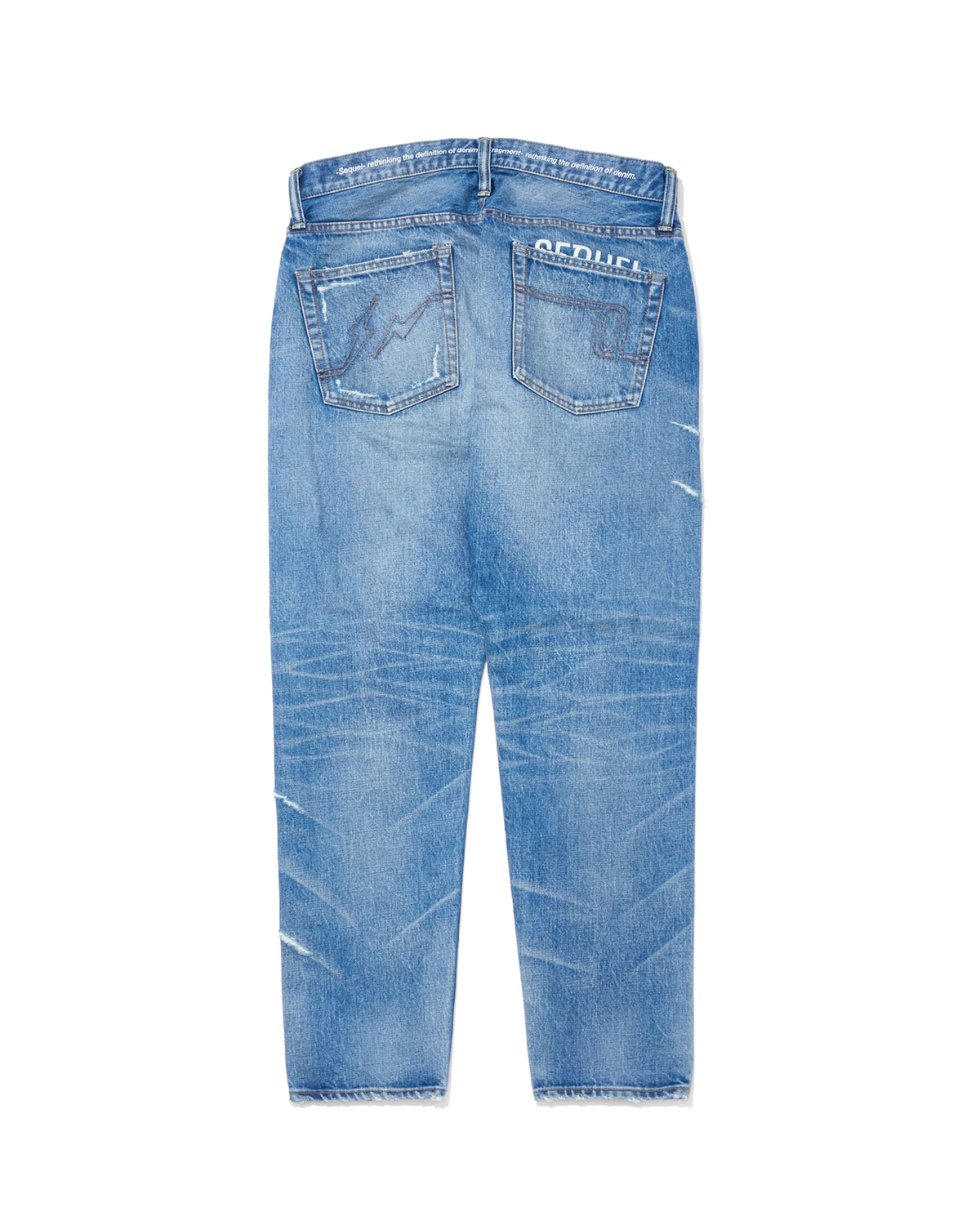 SEQUEL / × FRAGMENT DAMEGE DENIM PANTS (SQ-25SS-PT-07)