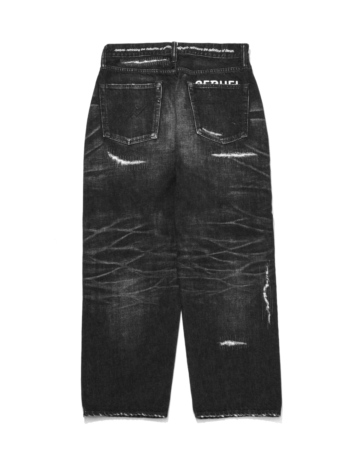 SEQUEL × FRAGMENT / DAMEGE DENIM PANTS  (SQ-26SS-PT-07)