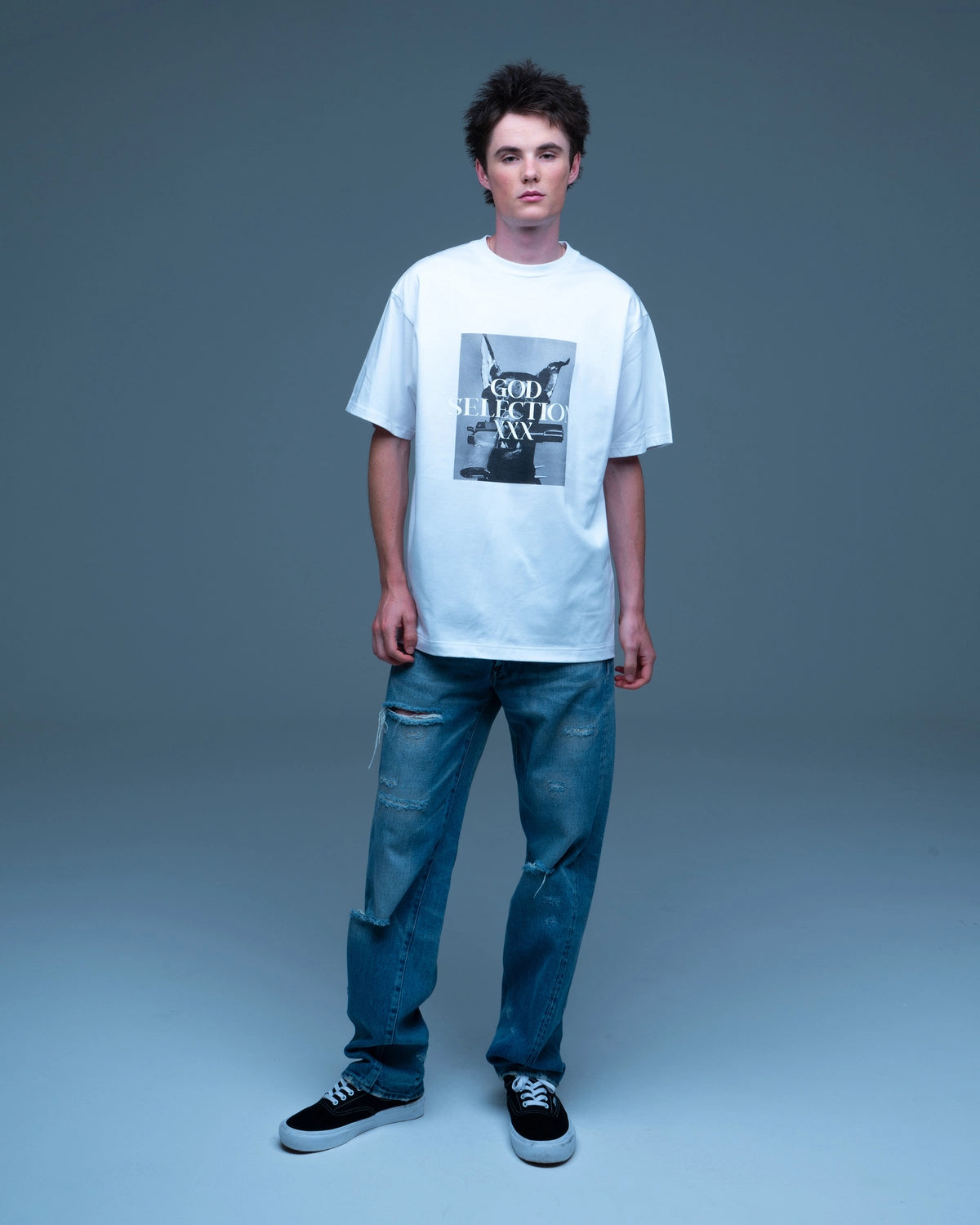 GOD SELECTION XXX / Doberman & Gun Logo Photo Tee (GX-S26-ST-16)