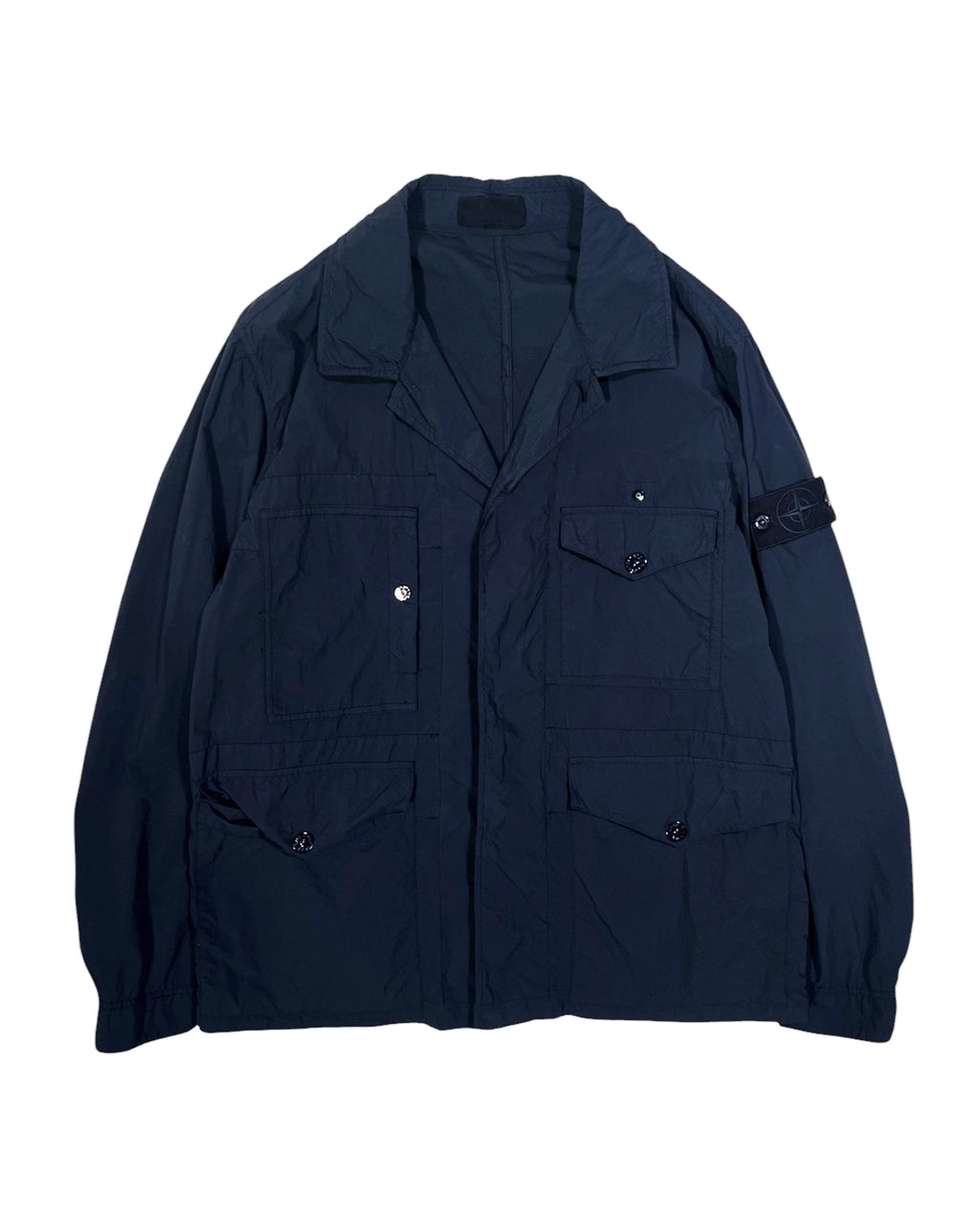 STONE  ブラックジャケット Stone Island コンパスバッジ ボンバージャケット | ブラック