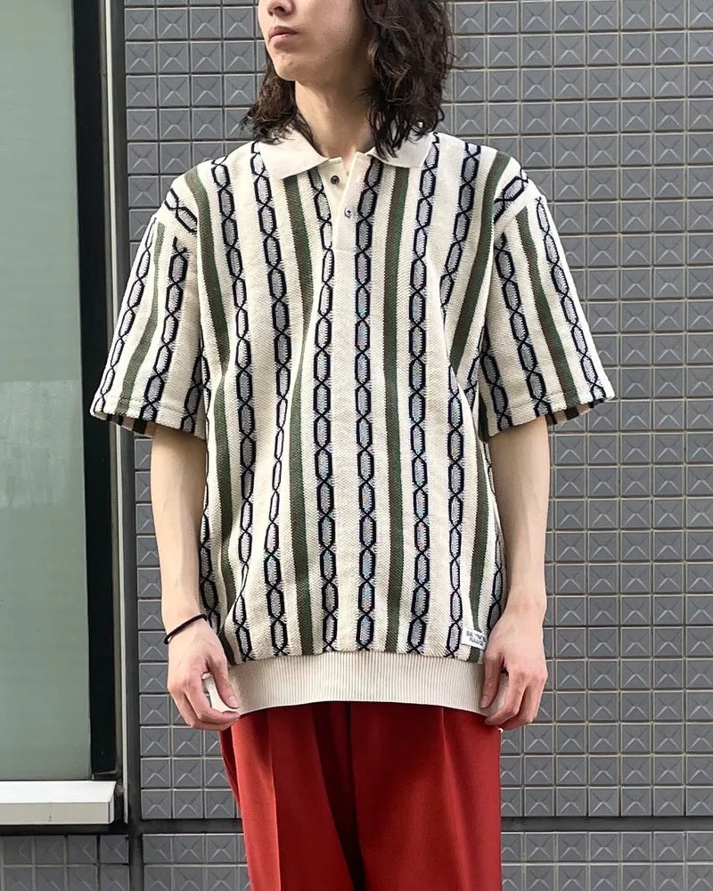 WACKO MARIA / KNIT POLO SHIRTS (24SS-WMK-KN20)　