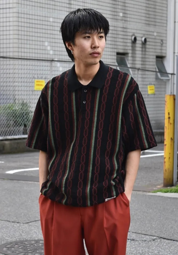 WACKO MARIA / KNIT POLO SHIRTS (24SS-WMK-KN20)　