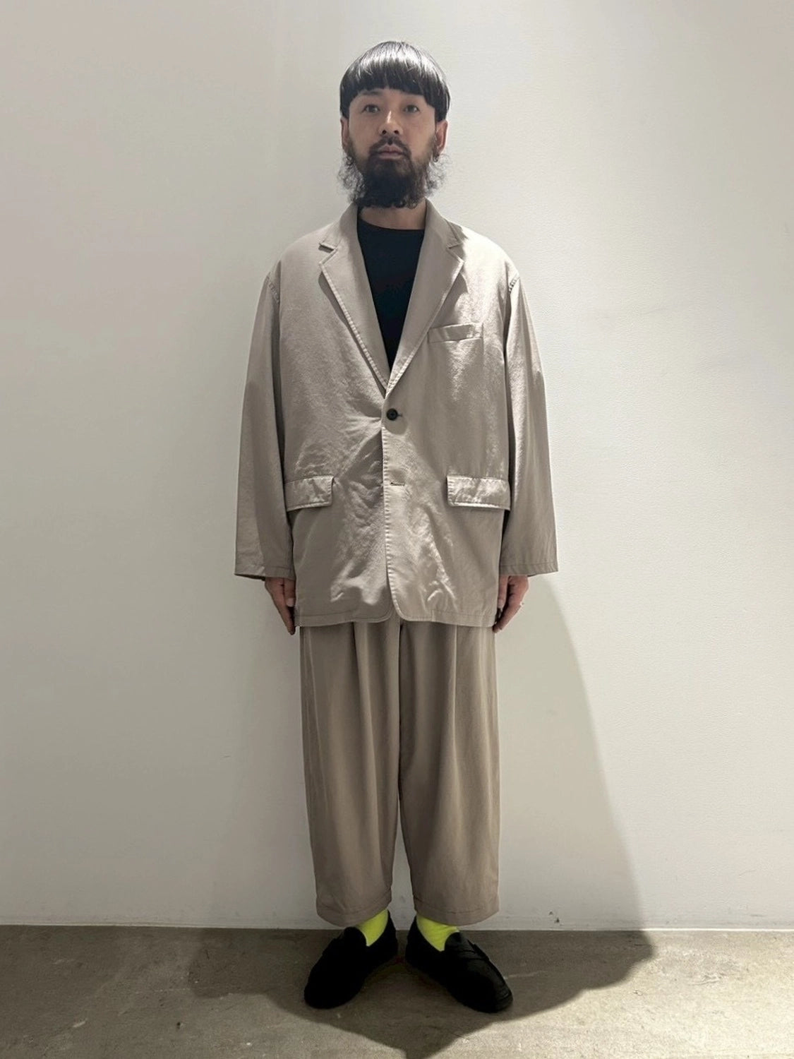 Graphpaper / Fulled Wool Twill Oversized Jacket (GM261-20340)