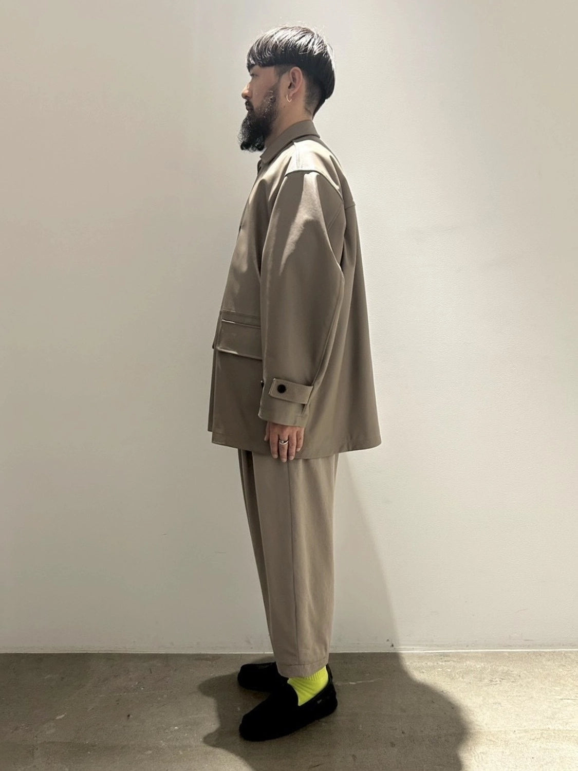 Graphpaper / Lamb Leather Car Coat (GM261-10403)