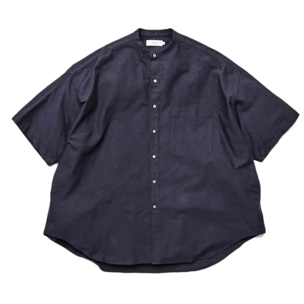 Graphpaper / Oxford S/S Oversized Band Collar Shirt (GM242-50022B)