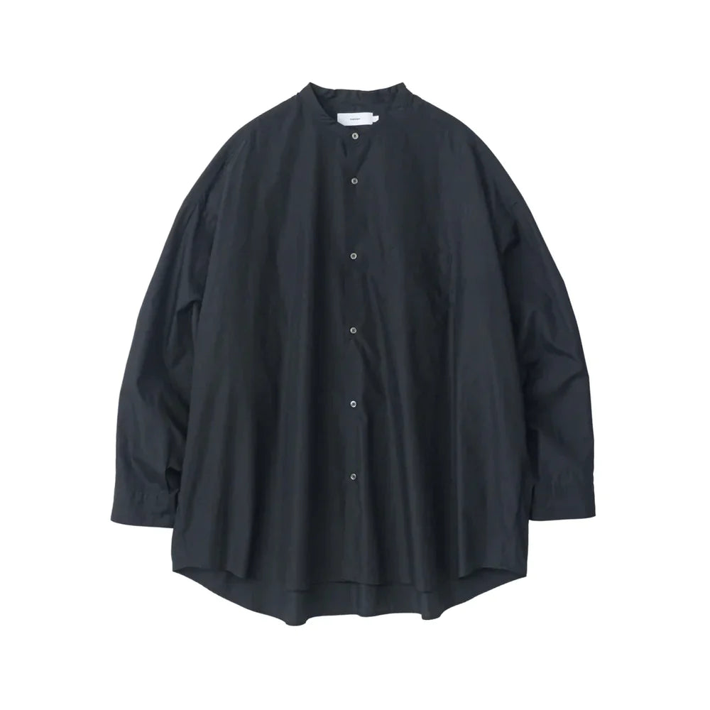 Graphpaper / Broad L/S Oversized Band Collar Shirt (GM244-50023B)