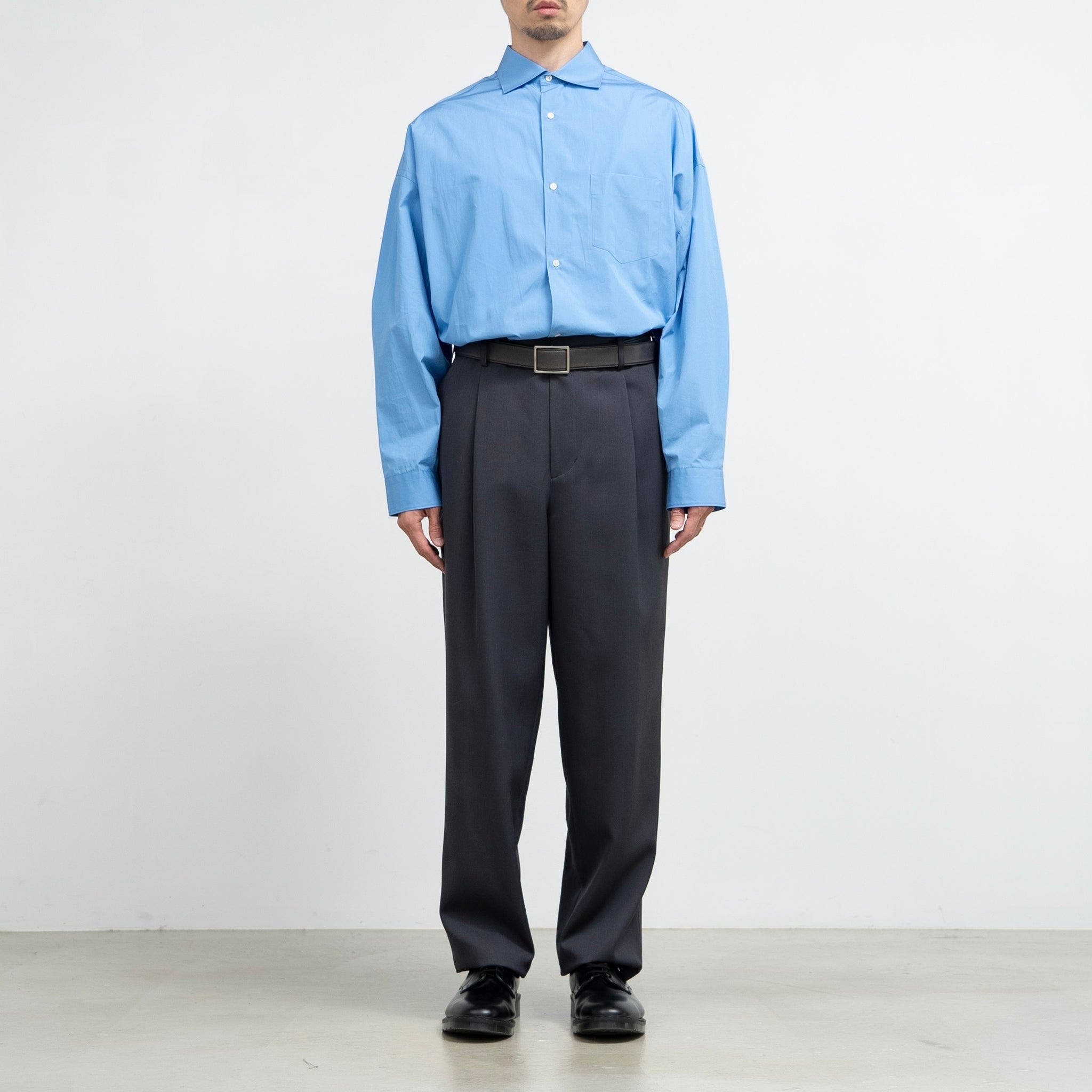 Graphpaper / Hight Count Wide Spread Collar Shirt (GM241-50032STB)