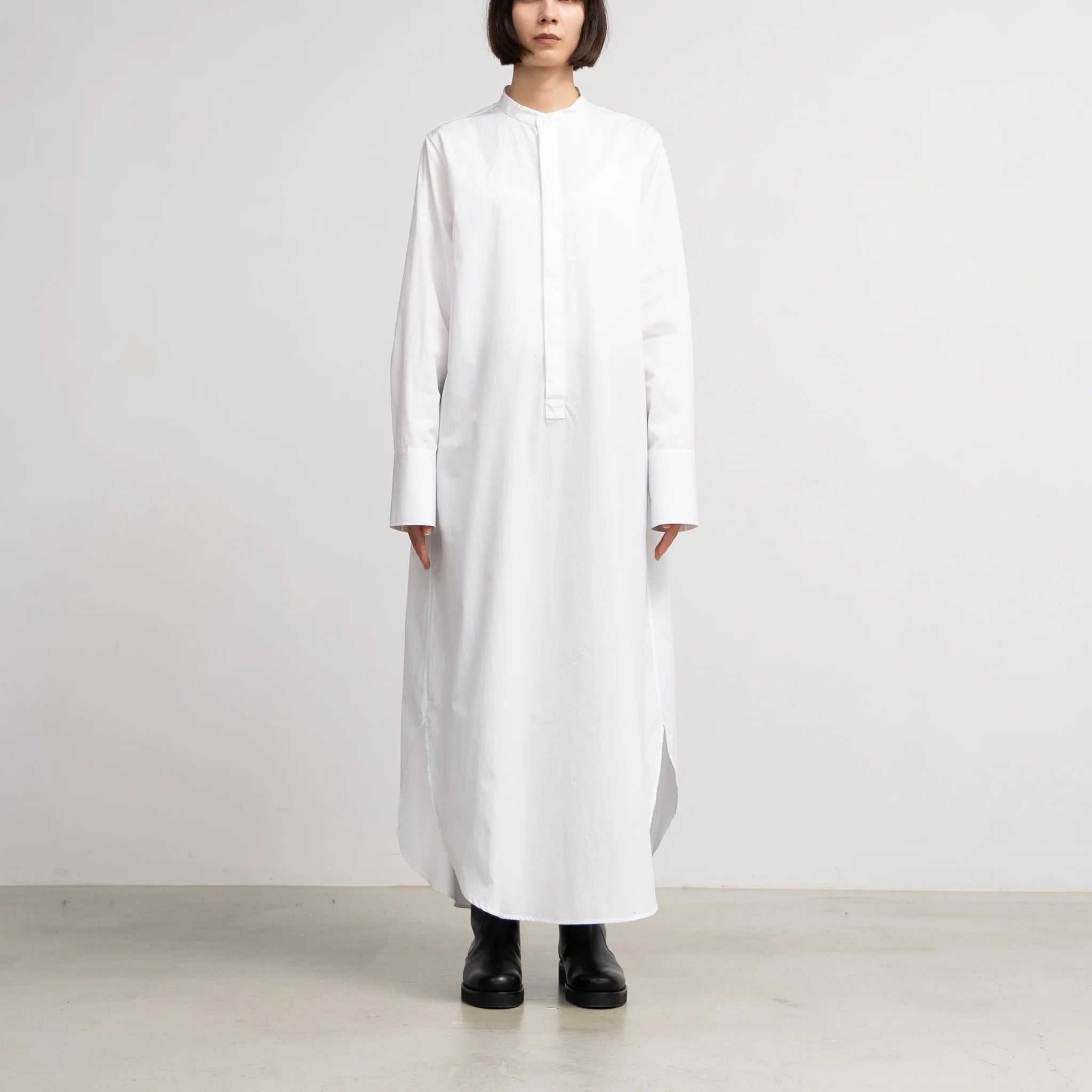 Graphpaper / High Count Broad Long Cuff Pullover Dress (GL241-60038B)