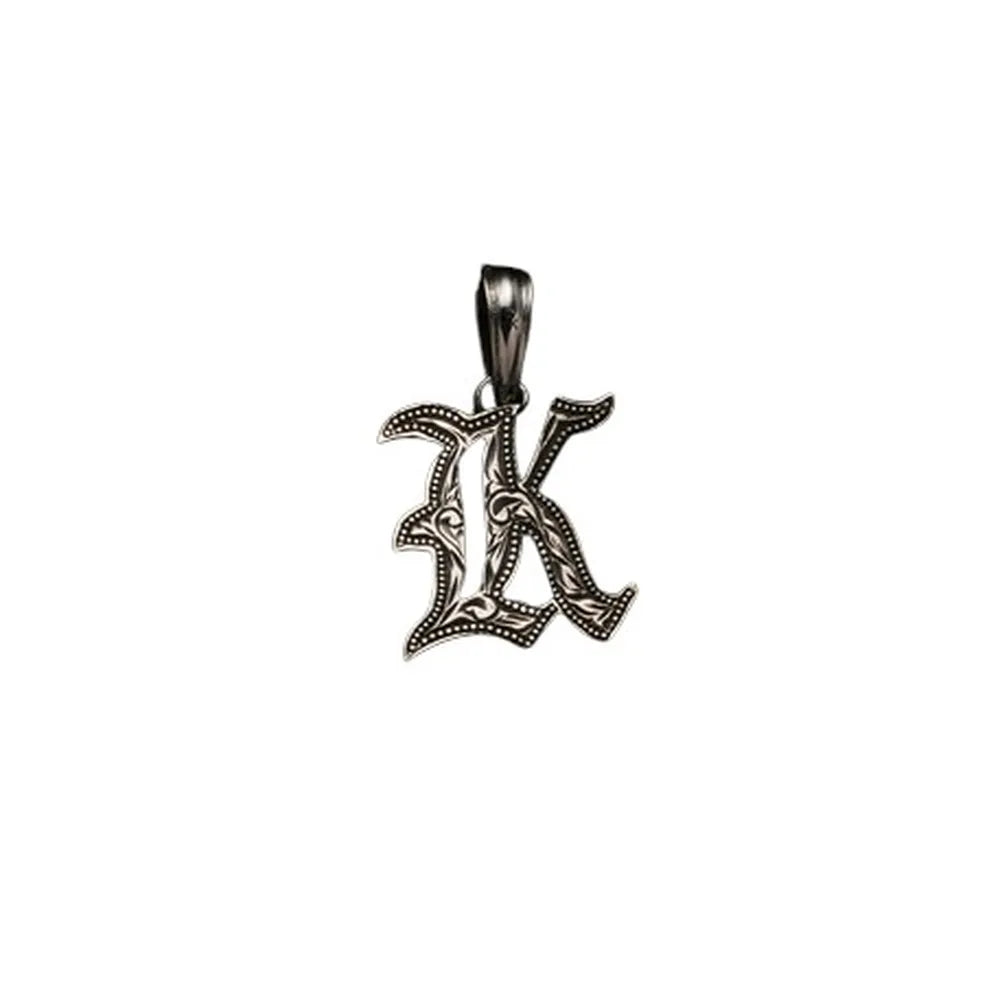 ANTIDOTE BUYERS CLUB / Engraved Initial Pendant (RX-919-1)