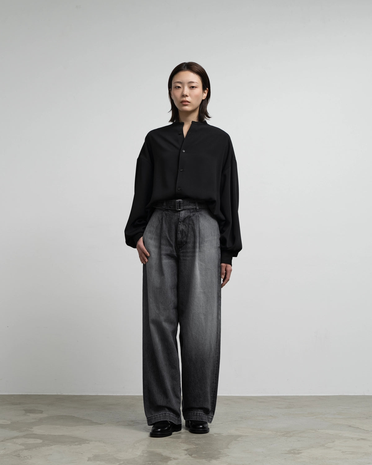 Graphpaper / Selvage Denim Belted Pants (GU263-40063LB)