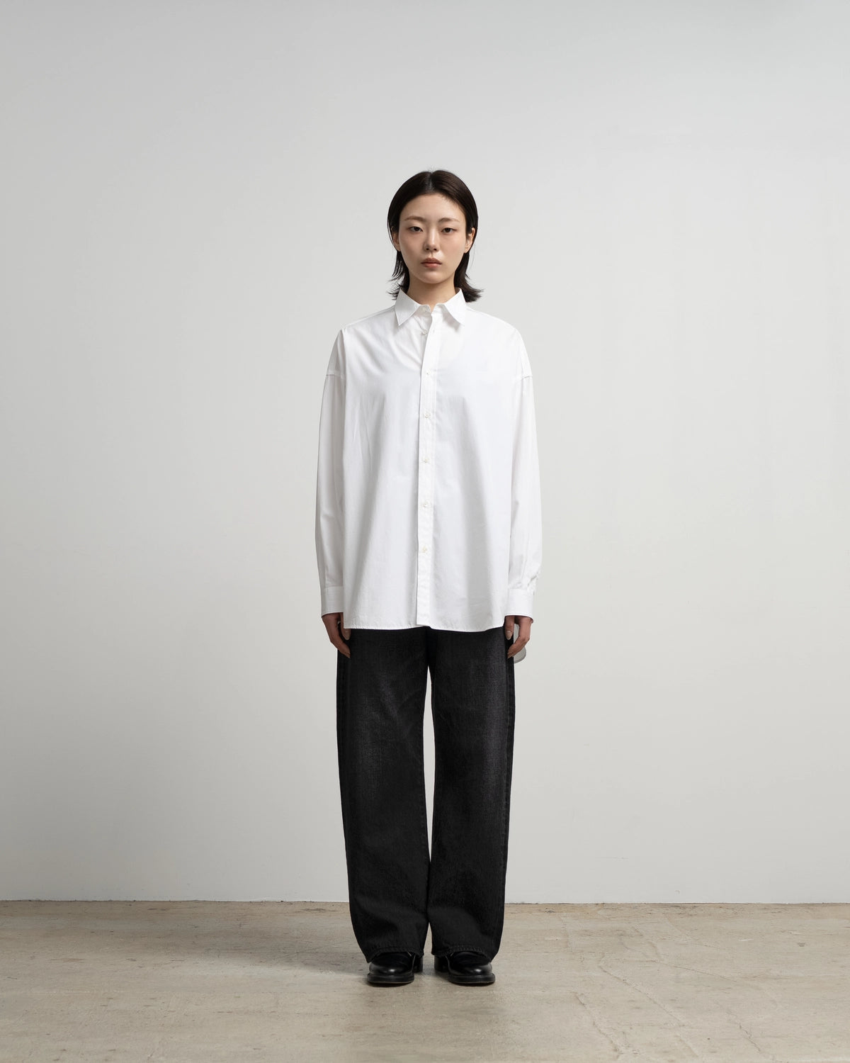 Graphpaper / Selvage Denim Five Pocket Wide Straight Pants (GU263-40059DB)