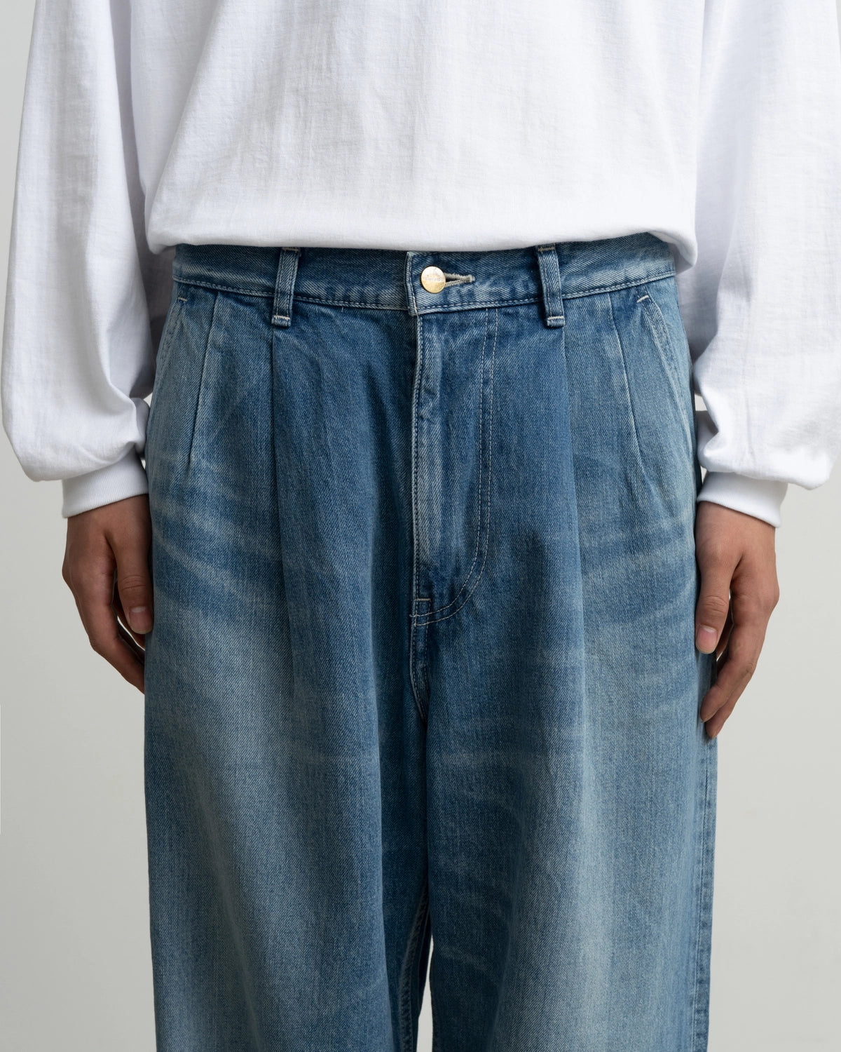 Graphpaper / Selvage Denim Two Tuck Pants (GU263-40061LB)