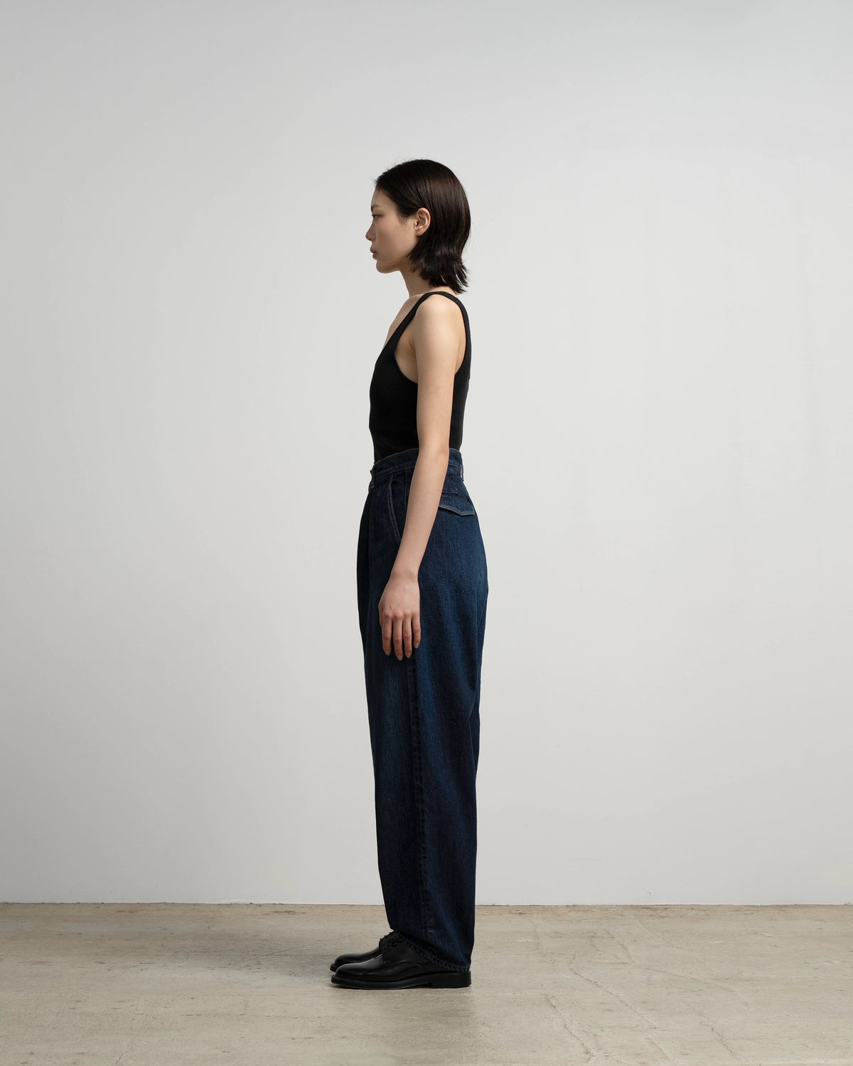 Graphpaper / Selvage Denim Two Tuck Tapered Pants (GU263-40060DB)
