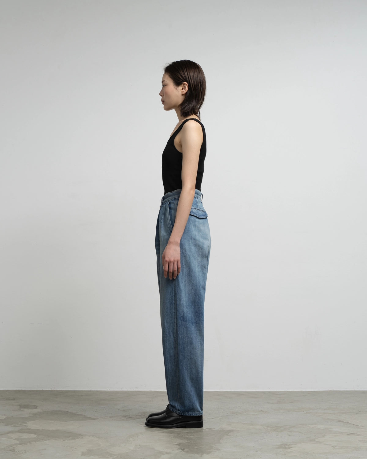 Graphpaper / Selvage Denim Two Tuck Tapered Pants (GU263-40060LB)