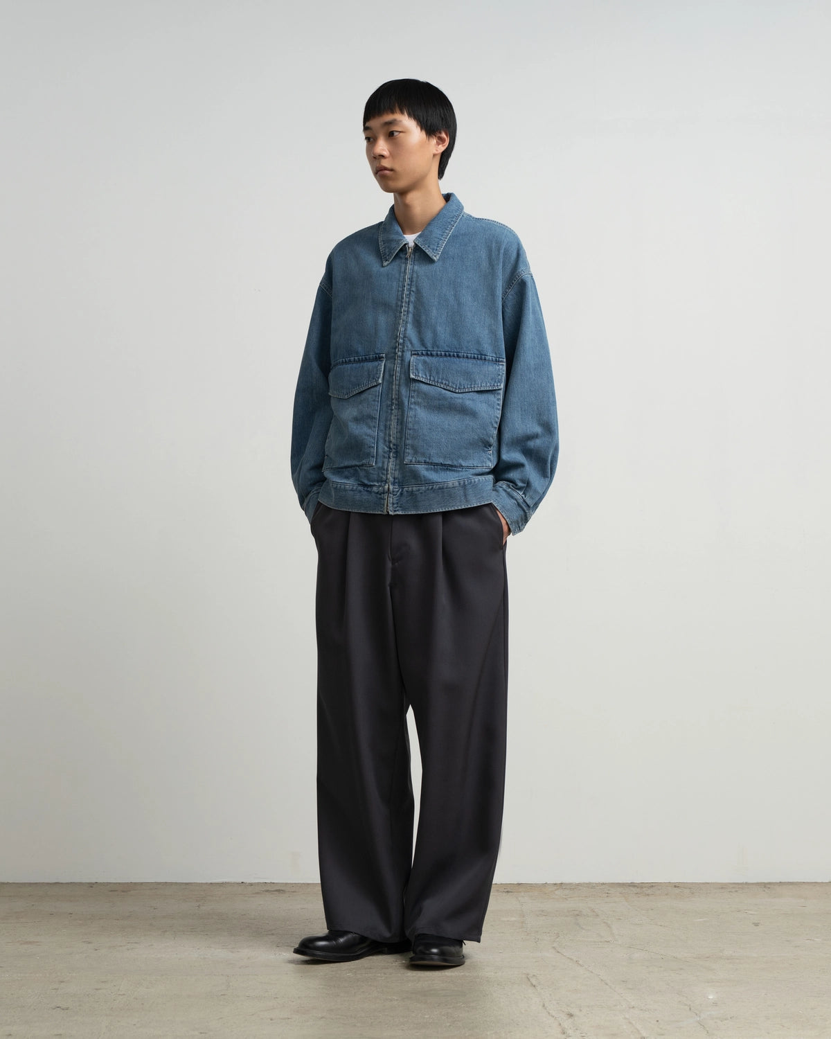 Graphpaper / Selvage Denim Zip Jacket (GU263-20056LB)
