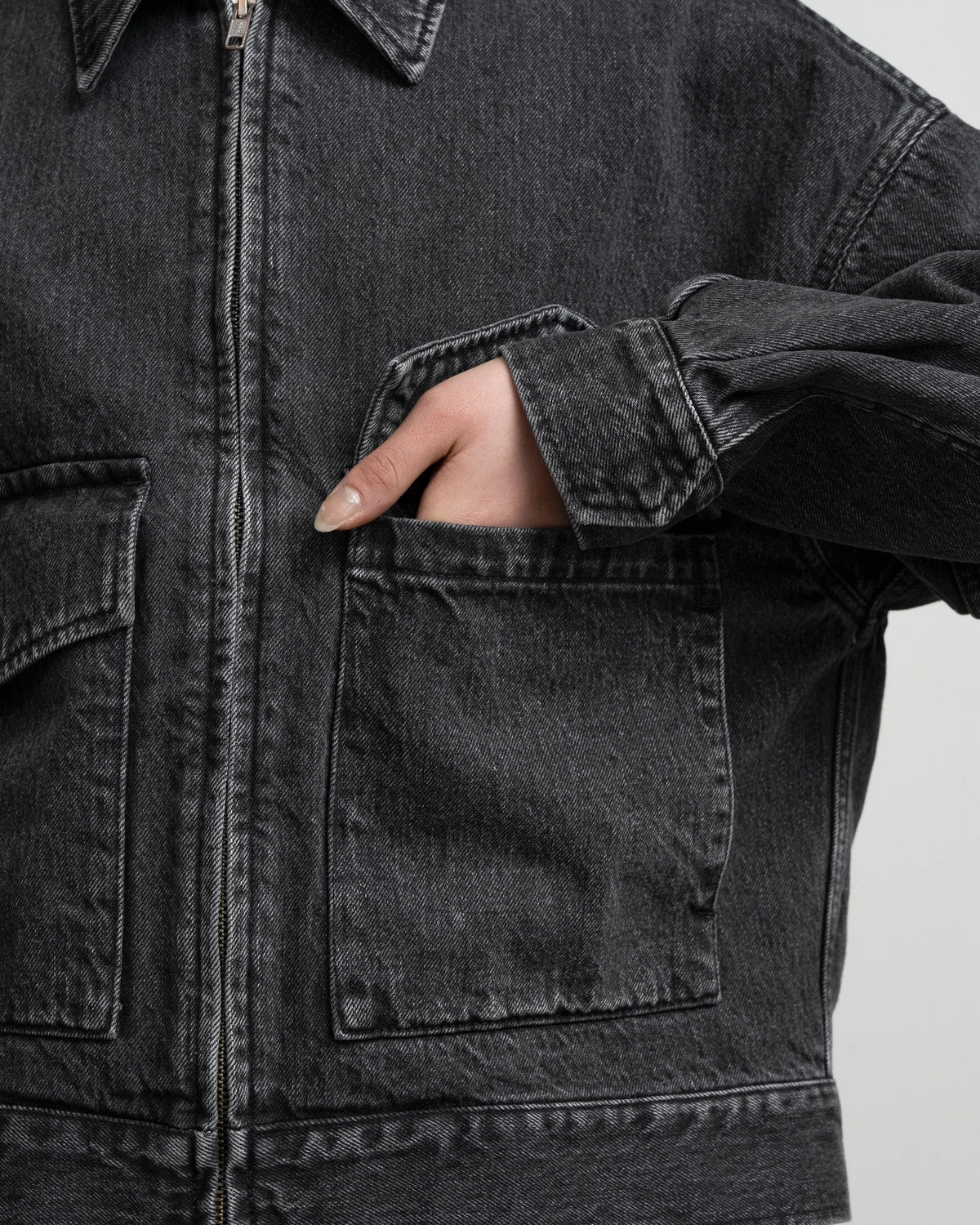 Graphpaper / Selvage Denim Zip Jacket (GU263-20056LB)