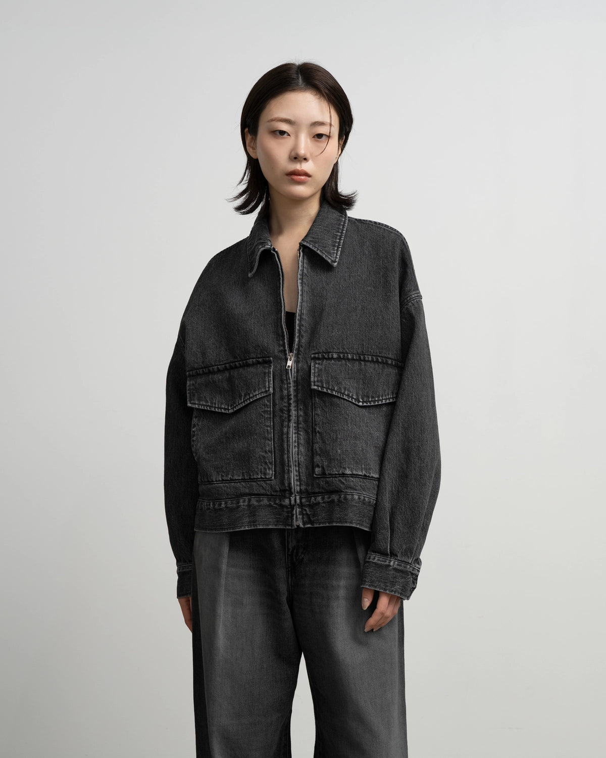 Graphpaper / Selvage Denim Zip Jacket (GU263-20056LB)