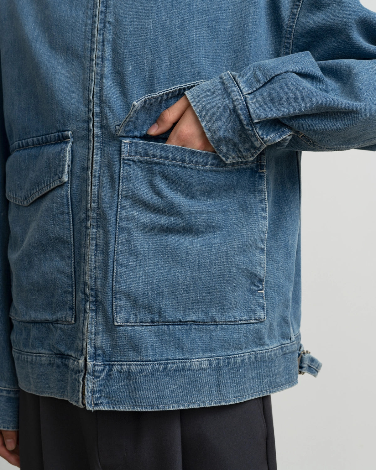 Graphpaper / Selvage Denim Zip Jacket (GU263-20056LB)