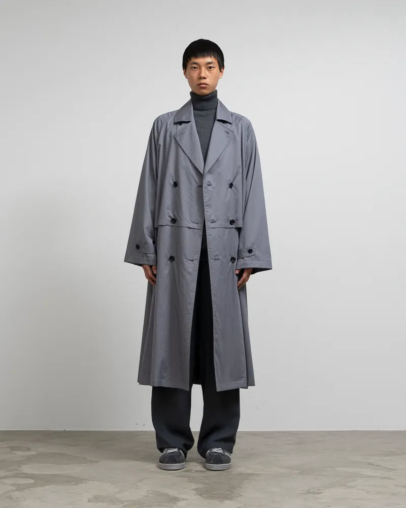 Graphpaper / Silicon Poplin Cape Trench Coat (GU243-10146)