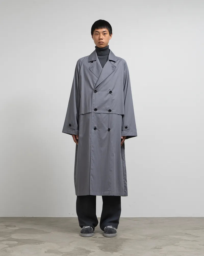 Graphpaper / Silicon Poplin Cape Trench Coat (GU243-10146)