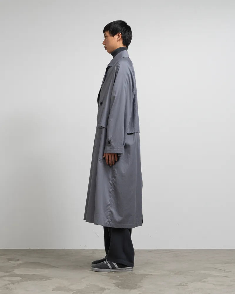 Graphpaper / Silicon Poplin Cape Trench Coat (GU243-10146)