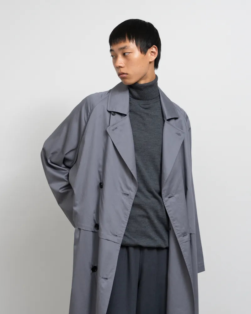 Graphpaper / Silicon Poplin Cape Trench Coat (GU243-10146)