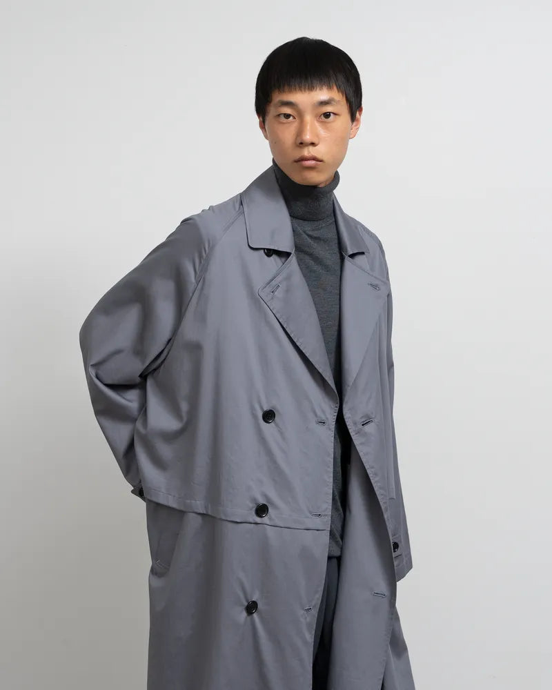 Graphpaper / Silicon Poplin Cape Trench Coat (GU243-10146)