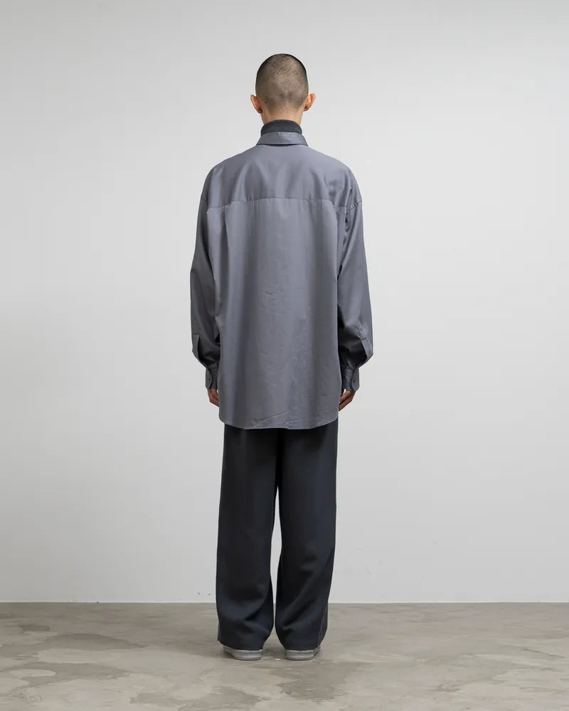 Graphpaper / Silicon Poplin Oversized Regular Collar Shirt (GM243-50144)