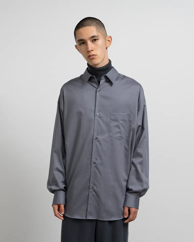 Graphpaper / Silicon Poplin Oversized Regular Collar Shirt (GM243-50144)