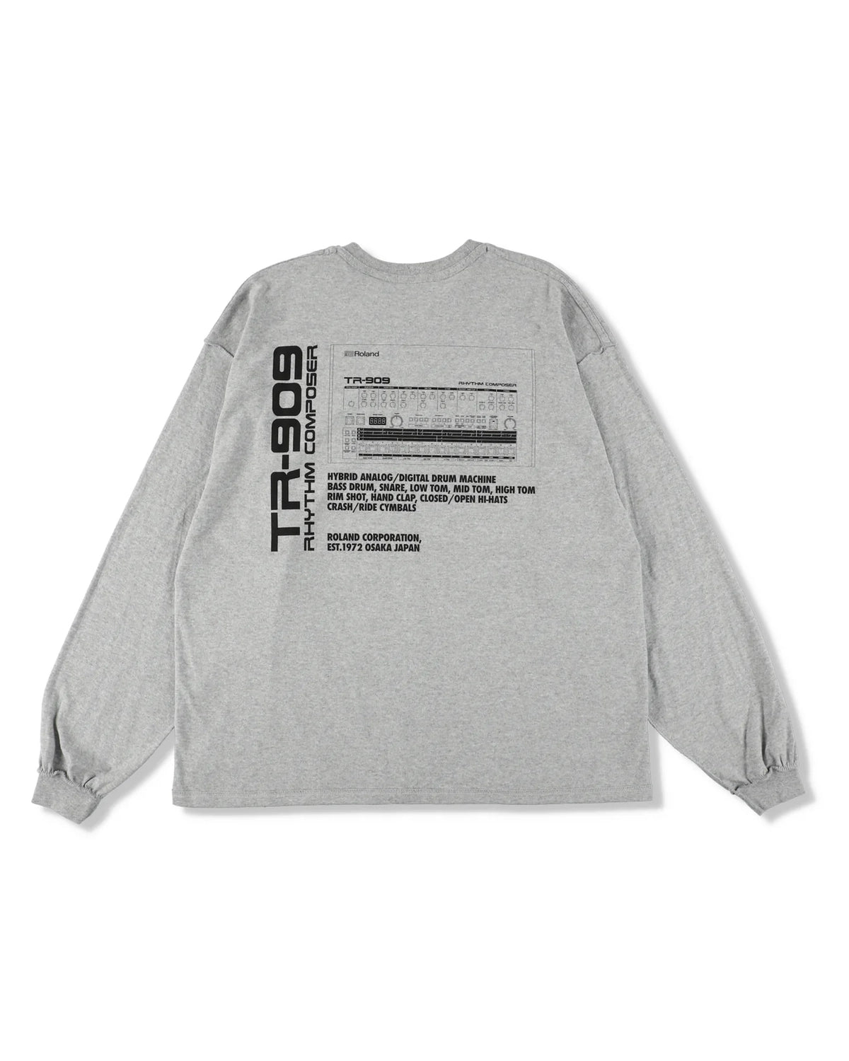 ISNESS MUSIC / TR-909 LONG SLEEVE T-SHIRTS -ISNESS MUSIC×ROLAND- (IMP7_11_TR909L/ST01)