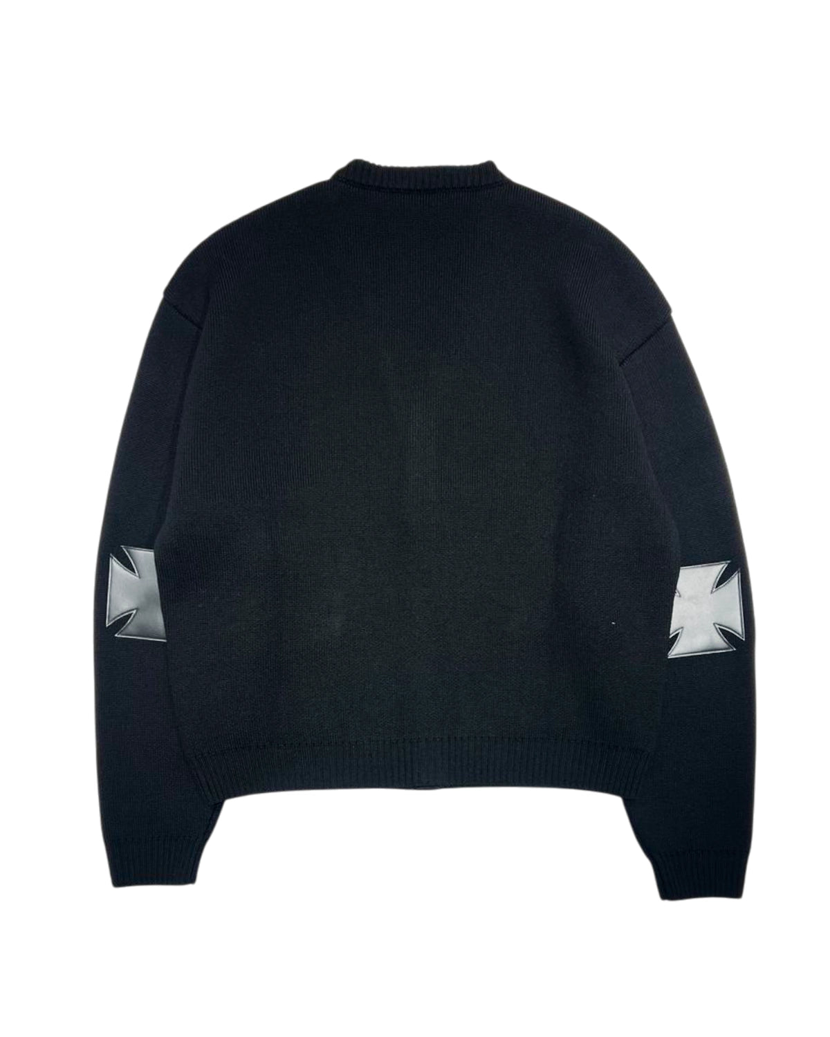 VETEMENTS / LEATHER CROSS CARDIGAN (ME76KN103B)